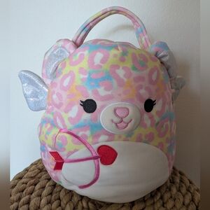 Michaela The Cheetah Squishmallow Valentine's Day Basket Bucket